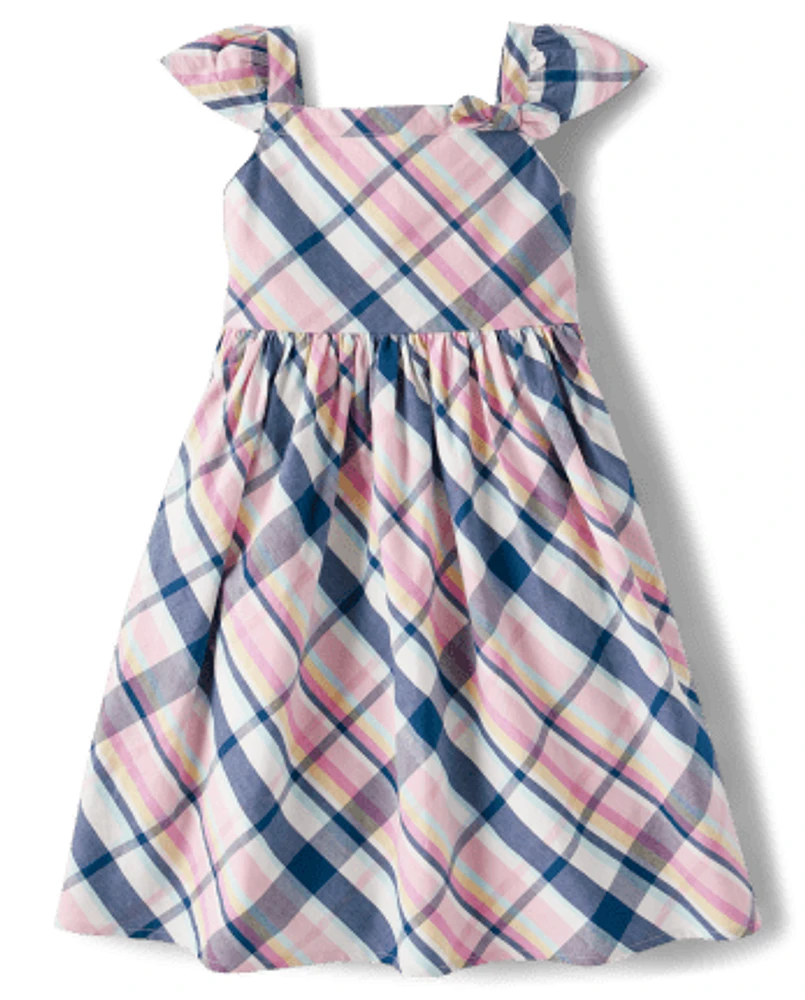 Girls Matching Family Plaid Dress - Spring Celebrations