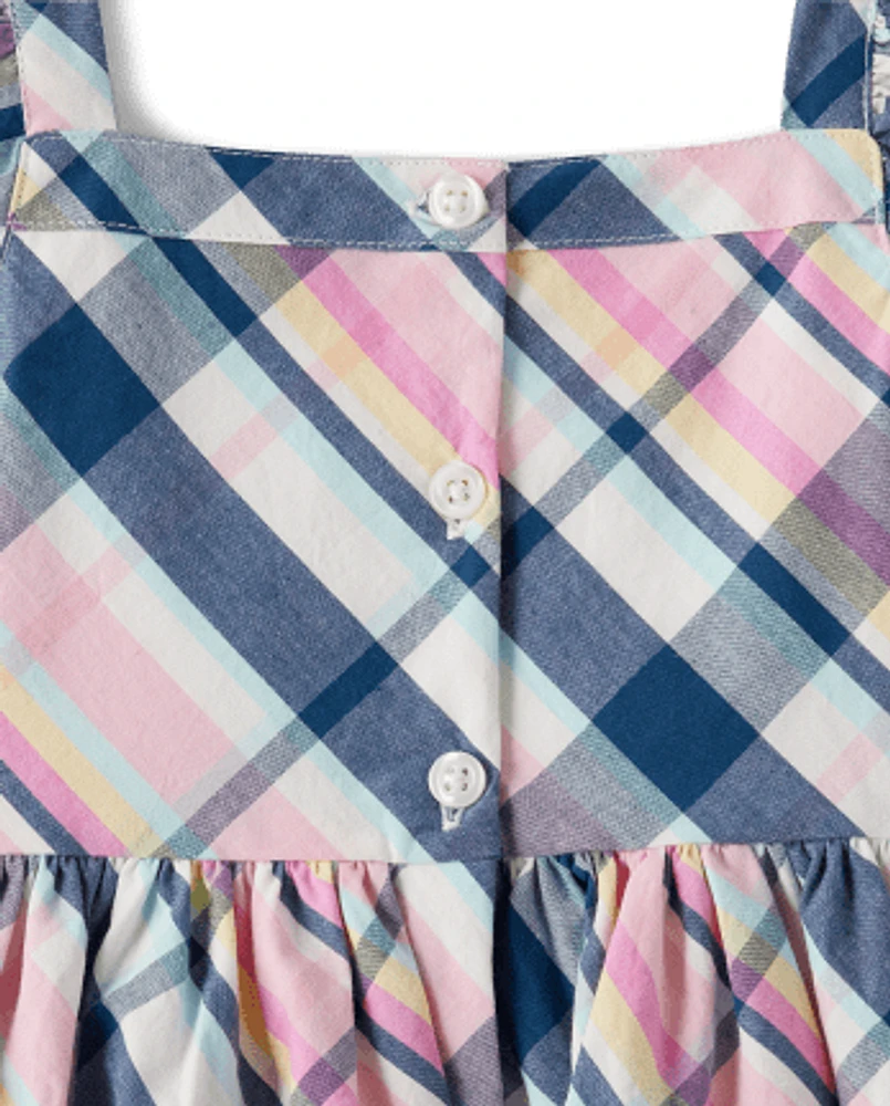 Girls Matching Family Plaid Dress - Spring Celebrations