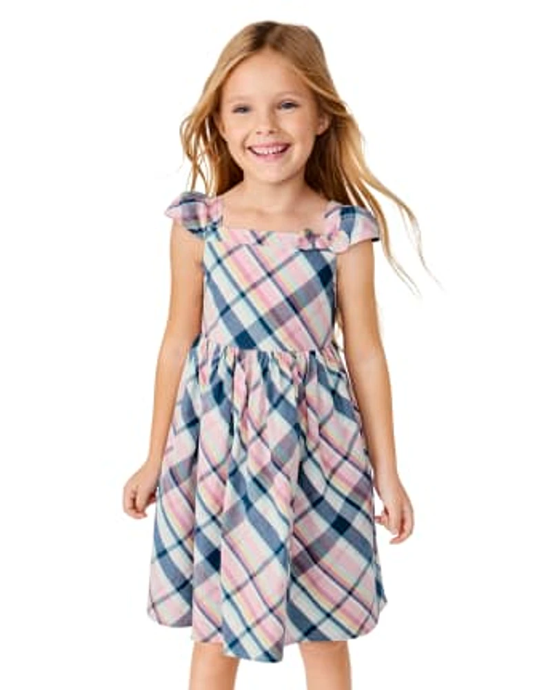 Girls Matching Family Plaid Dress - Spring Celebrations