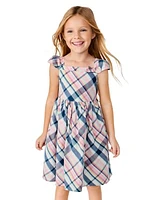 Girls Matching Family Plaid Dress - Spring Celebrations