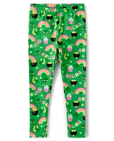 Girls St. Patrick's Day Leggings - Little Leprechaun