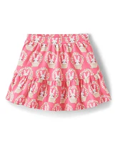 Girls Bunny Peplum Skort - Spring Celebrations