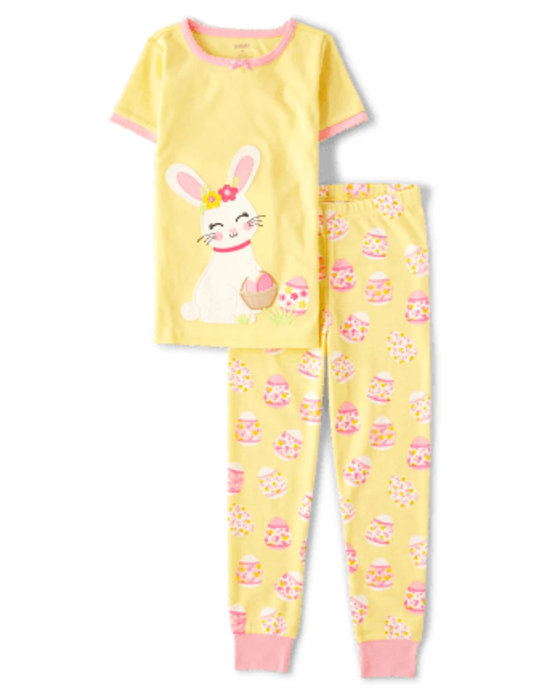 Girls Bunny Snug Fit Cotton Pajamas - Gymmies