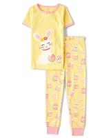 Girls Bunny Snug Fit Cotton Pajamas - Gymmies