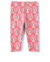 Girls Basket Capri Leggings - Spring Celebrations