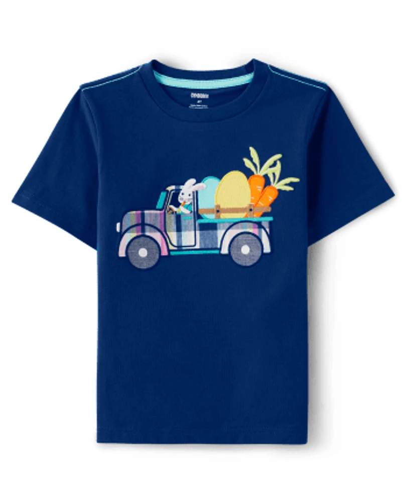 Boys Embroidered Truck Top - Spring Celebrations