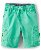 Boys Pull On Cargo Shorts - Tropical Paradise