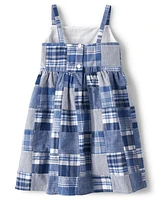 Girls Madras Dress - Sandy Shores