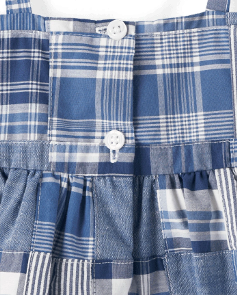 Girls Madras Dress - Sandy Shores