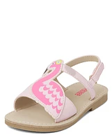 Sandales Fille Applique Flamingo - Paradis Tropical