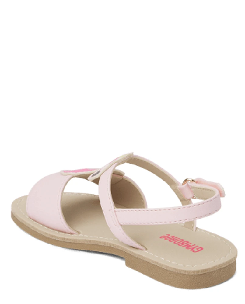 Sandales Fille Applique Flamingo - Paradis Tropical