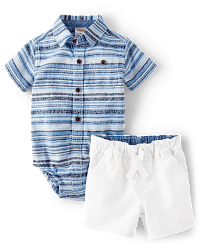 Baby Boys Matching Family Striped 2-Piece Set - Sandy Shores