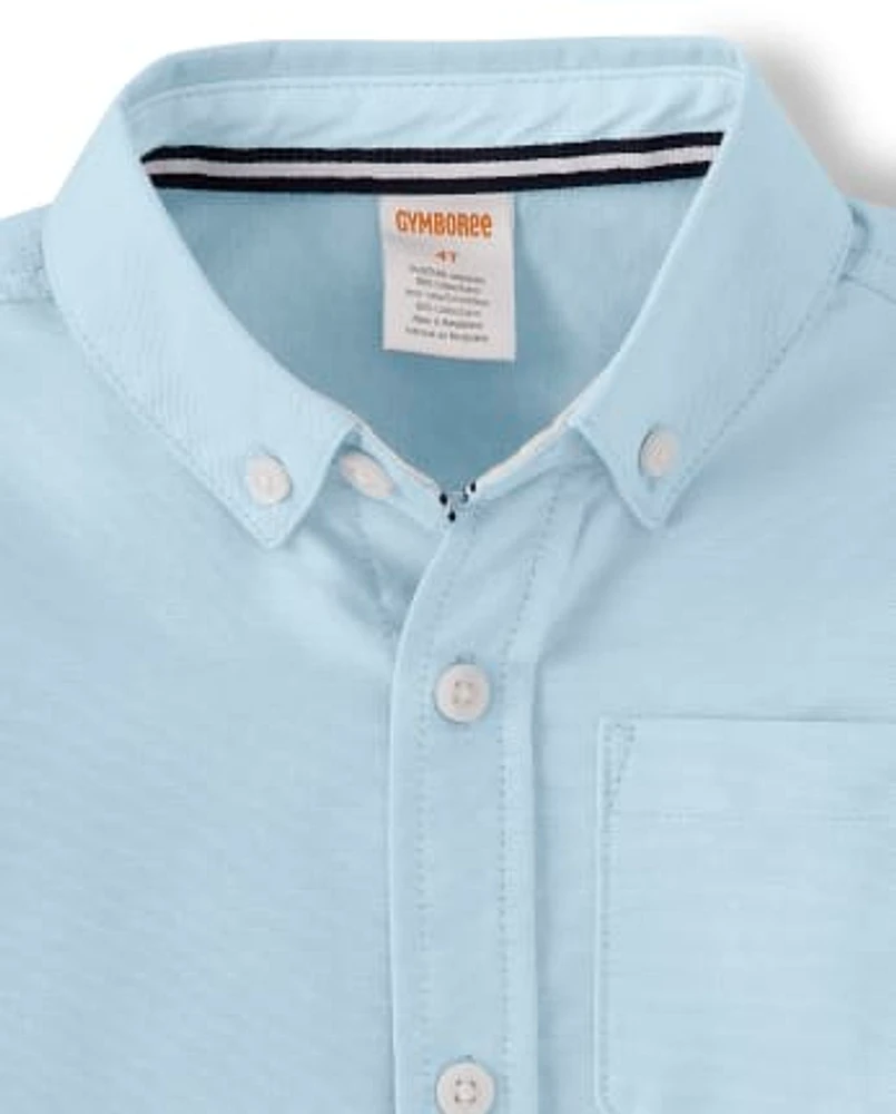 Chemise boutonnée infroissable pour garçons - Uniforme