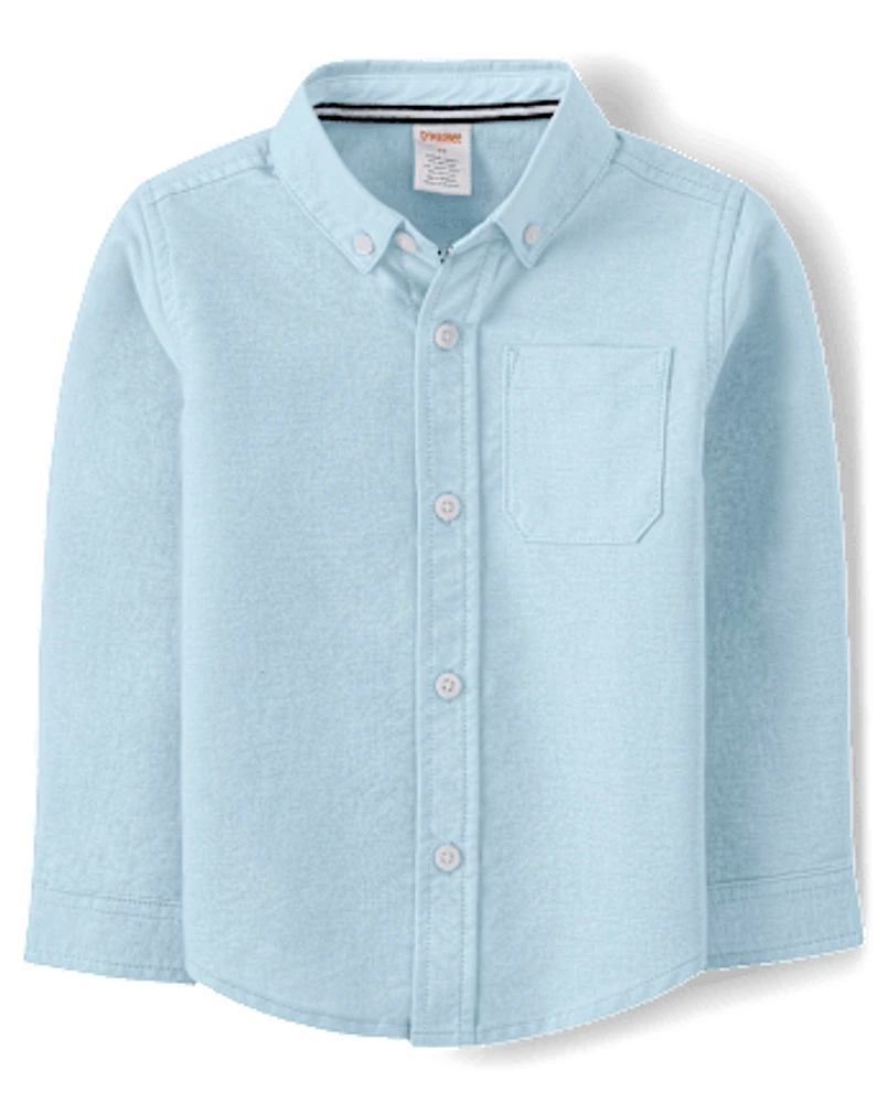 Boys Wrinkle Resistant Button Down Shirt - Uniform