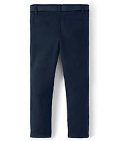 Girls Wrinkle-Resistant Belted Chino Pants - Uniform