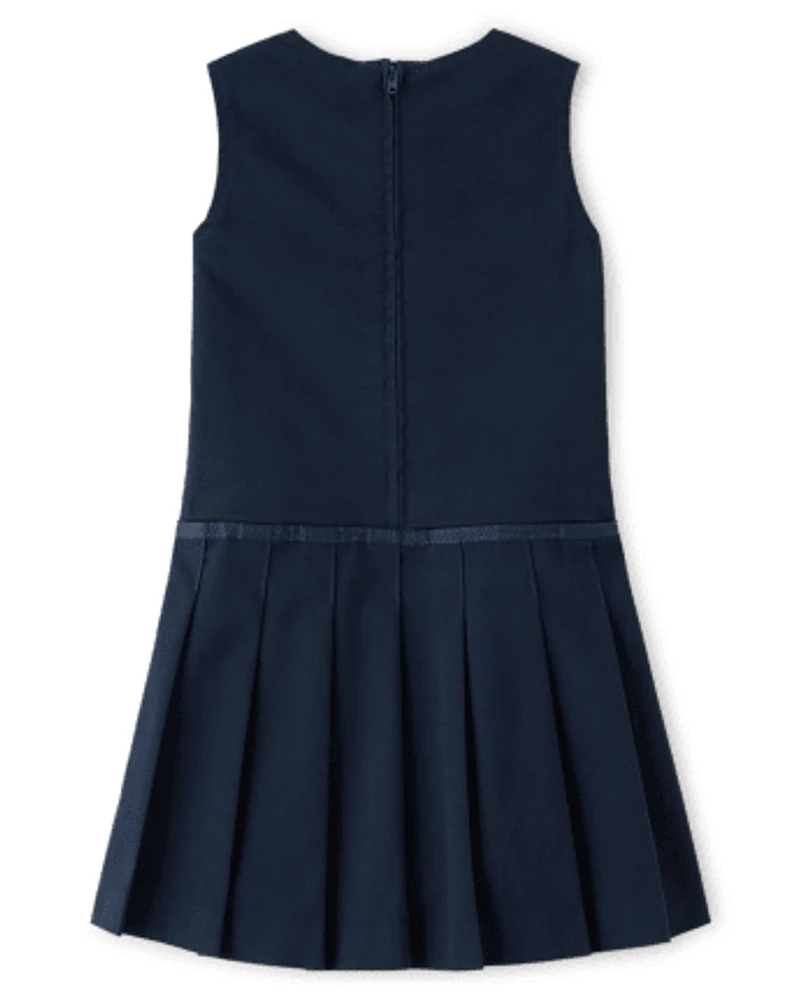 Girls Wrinkle-Resistant Pleated Jumper - Uniform