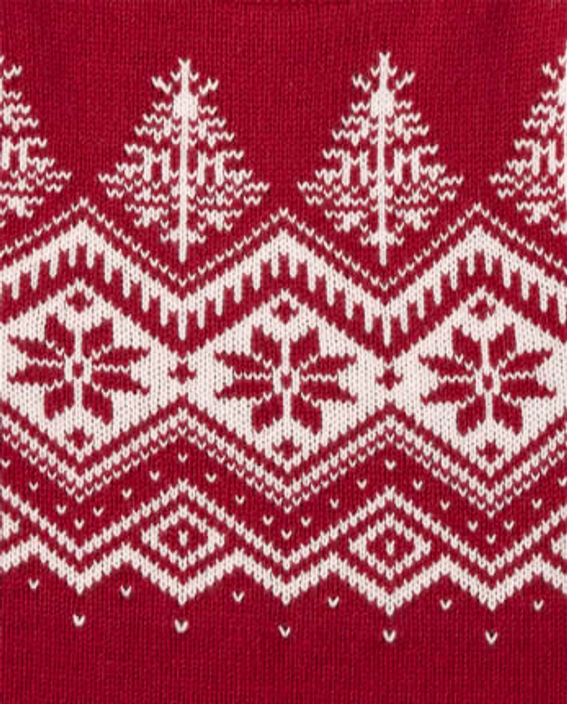 Robe pull Fille Intarsia Snowflake jacquard - A Royal de Noël