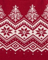 Girls Intarsia Snowflake Fairisle Sweater Dress - A Royal Christmas