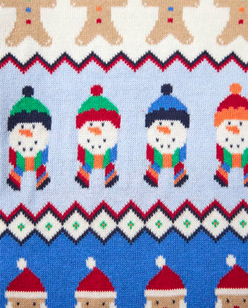 Girls Christmas Fairisle Sweater Dress - Very Merry