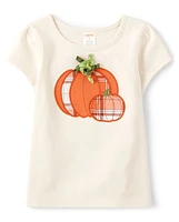 Girls Embroidered Pumpkin Top - Lil'