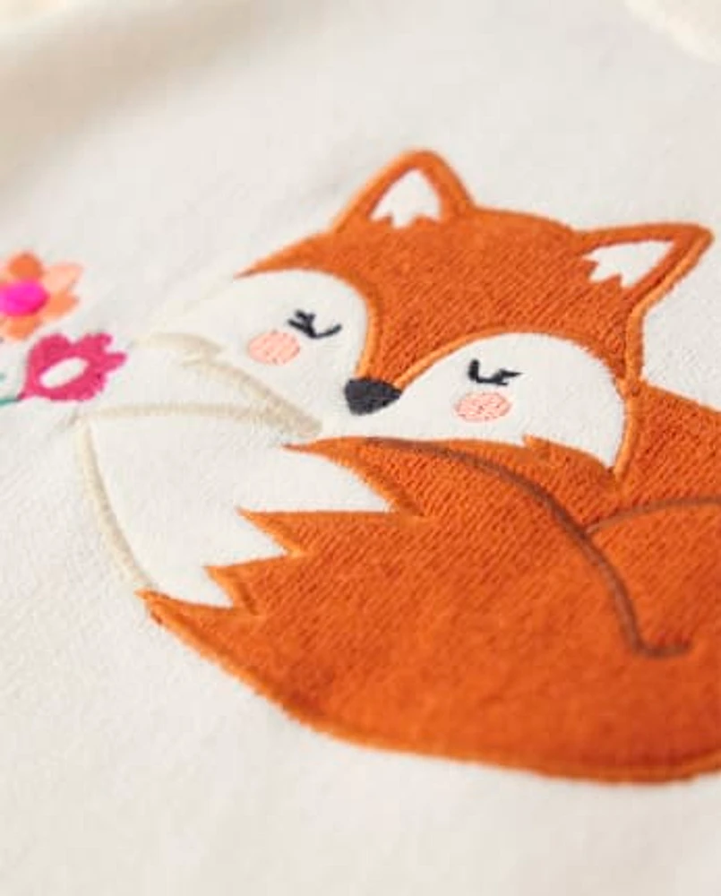 Chandails Fille Brodés Renard - Friendly Fox