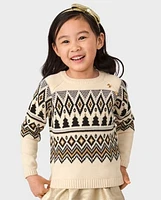 Girls Intarsia Fairisle Sweater - Winter Wonderland