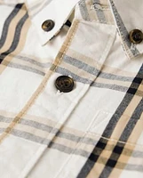 Boys Plaid Poplin Button Down Shirt - Holiday Express