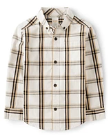 Boys Plaid Poplin Button Down Shirt - Holiday Express