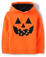 Sweat-shirt brodé Jack-O-Lantern en molleton Kangourous pour garçon - Trick or Treat