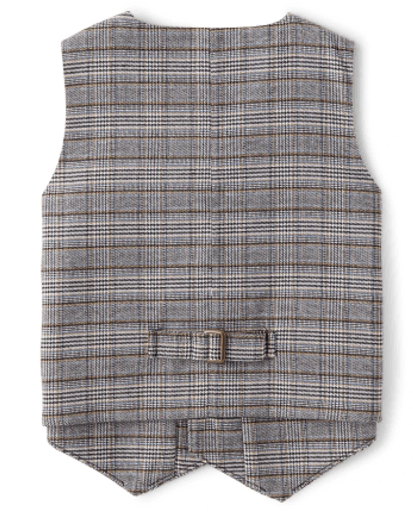 Boys Plaid Vest - Winter Wonderland