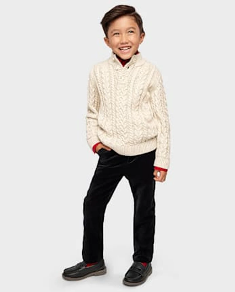 Boys Velvet Dress Pants