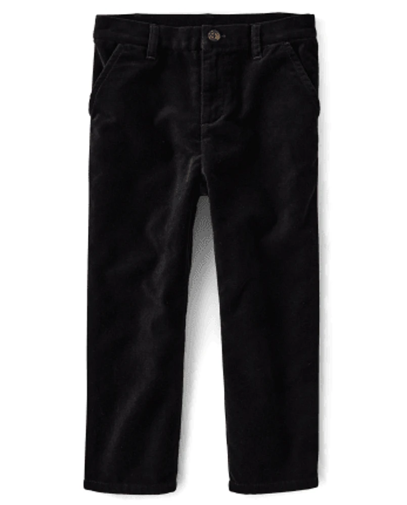 Boys Velvet Dress Pants