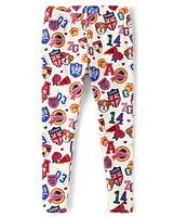 Girls Varsity Patch Leggings - Prep School