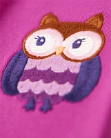 Girls Applique Owl Leggings - Magical Meadow