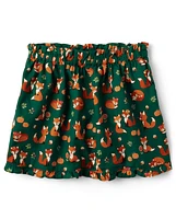 Jupe-short en flanelle Fille Fox - Friendly