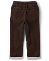 Boys Corduroy Pull On Roll Cuff Pants