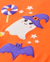 Girls Embroidered Halloween Doodles Top - Trick or Treat