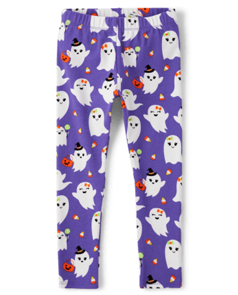 Girls Ghost Leggings - Trick or Treat