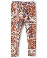 Girls Geometric Leggings - Montana Mountain