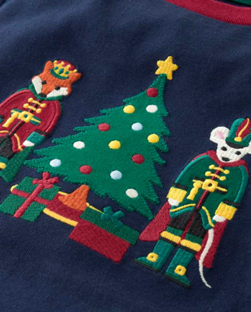 Boys Christmas Tree Layered Top - Nutcracker