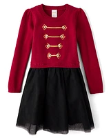 Girls Nutcracker Uniform Sweater Dress