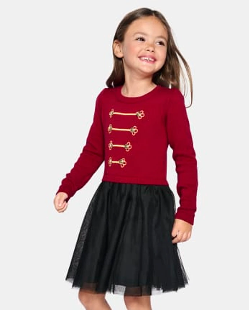 Girls Nutcracker Uniform Sweater Dress