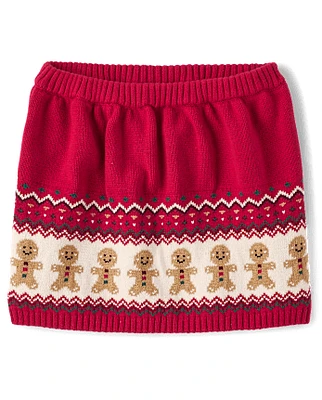 Jupe Chandails en jacquard pain d'épices intarsia Fille - Holiday Express