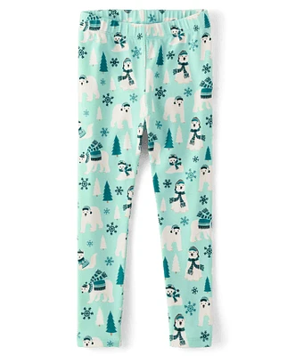 Leggings Ours Polaire Fille - Aventure Nordique