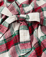 Womens Matching Family Plaid Ruffle Dress - Christmas Cabin