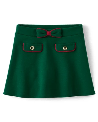 Jupe-short Fille Border Point de Rome - Casse-Noisette