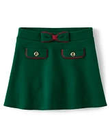 Girls Border Ponte Skort - Nutcracker