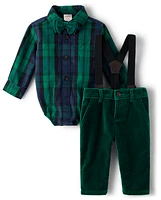 Baby Boys Dad And Me Plaid Outfit Set - Nutcracker