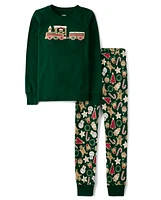 Boys Gingerbread Snug Fit Cotton Pajamas - Gymmies