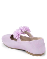Girls Floral Ballet Flats - Lavender Fields